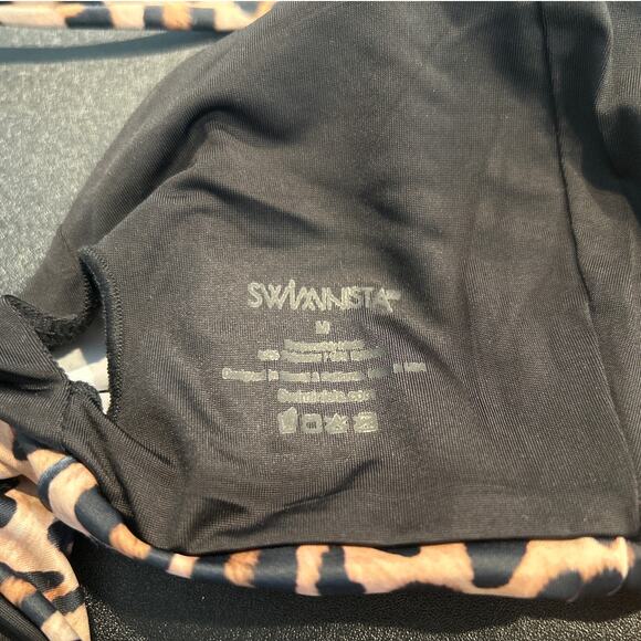 NWT Swiminista Leopard Print Bikini Top – Size Medium, Adjustable Straps - Picture 3 of 4